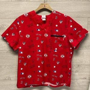 Boston Red Sox Medical Scrub Top